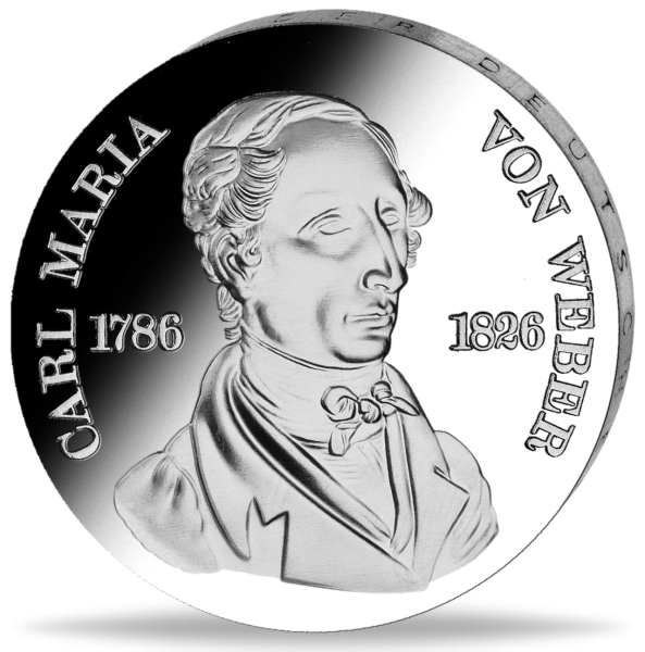 10 Mark der DDR Carl Maria von Weber - Münze Vorderseite