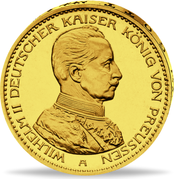 20 Mark „Kaiser Wilhelm II.“ 1914 - Gold - Münze Vorderseite