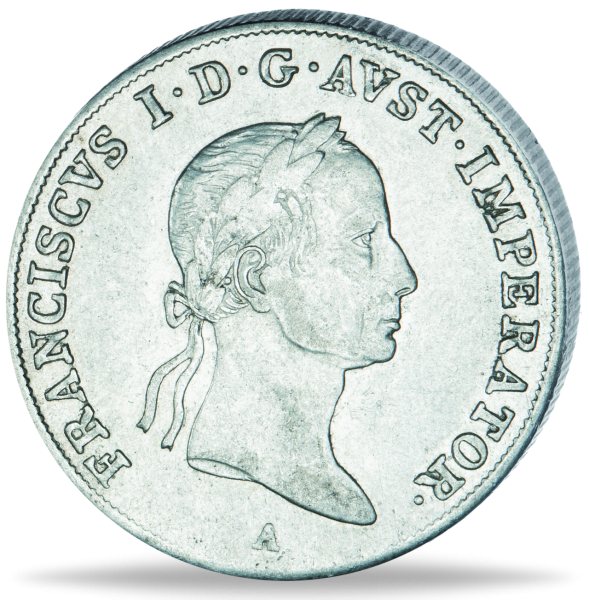 20 Kreuzer „Kaiser Franz“ 1831-1835 Silber - Münze Vorderseite