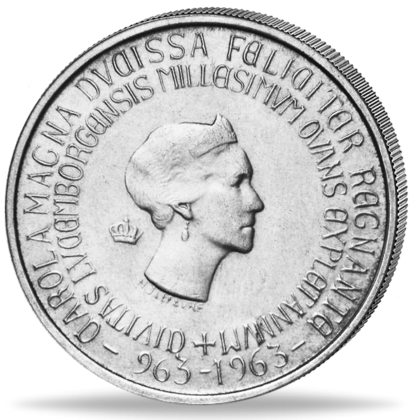 250 Fr 1000 J.Luxemburg - Münze Vorderseite