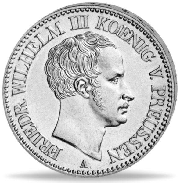 Ausbeutetaler 1826-1828, König Friedrich Wilhelm III.- Vorderseite Münze