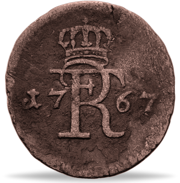 3 Pfennig Preußen Friedrich - Münze Vorderseite