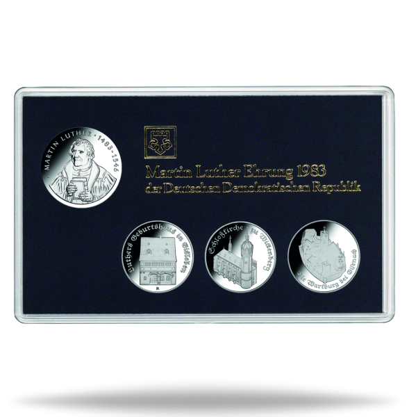 DDR Themensatz Martin Luther Ehrung 1983 - Satzbild in Blister