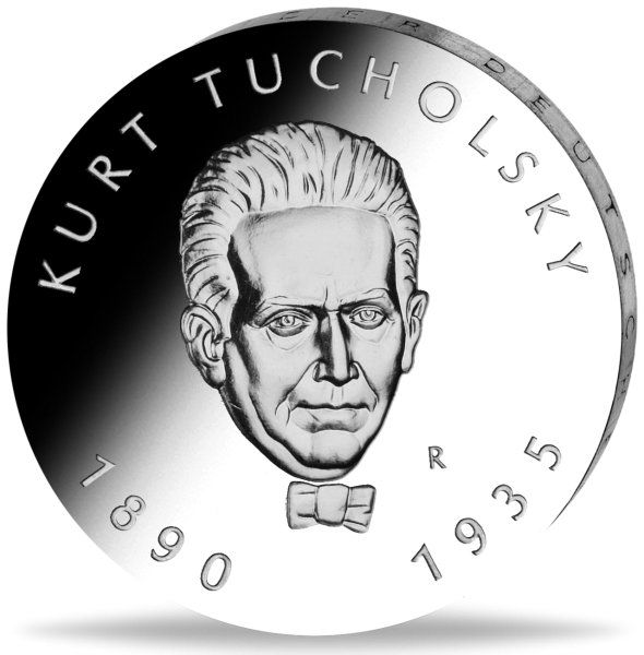 5 Mark der DDR Kurt Tucholsky - Münze Vorderseite