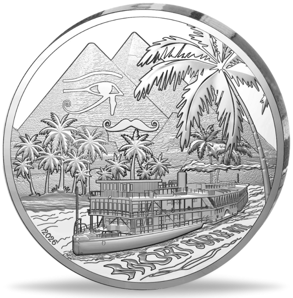 10 Euro Agatha Christies Tod auf dem Nil, 2026, Silber, PP - Münze Vorderseite