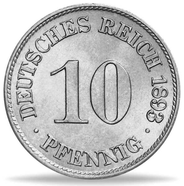 10 Pfennig 1890-1916 großer Adler Jäger 13 - Münze Vorderseite
