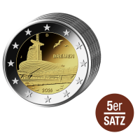 5 x 2 Euro Klimahaus Bremerhaven - Satzbild in Blister 5 x 2 Euro Klimahaus Bremerhaven - Satzbild in Blister