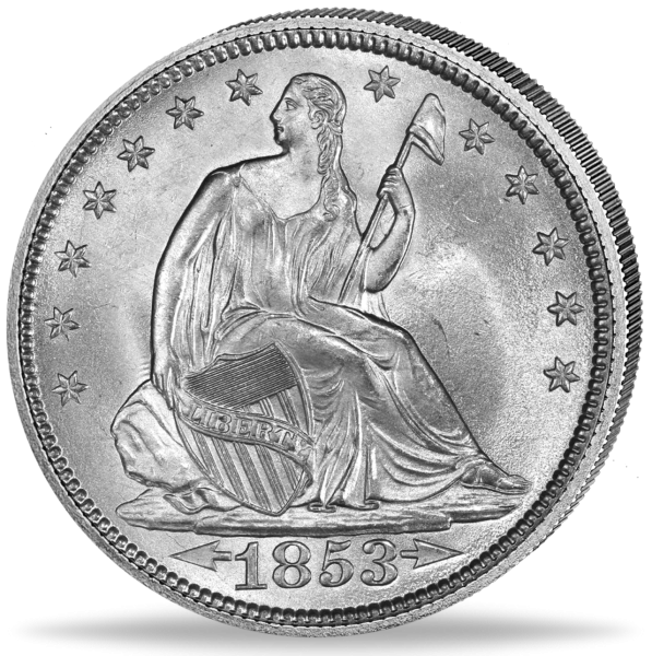 Half Dollar Liberty sitzend - Vorderseite Münze