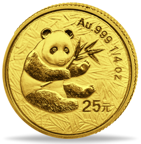 25 Yuan Panda 1/4 Unze Gold - Münz Vorderseite