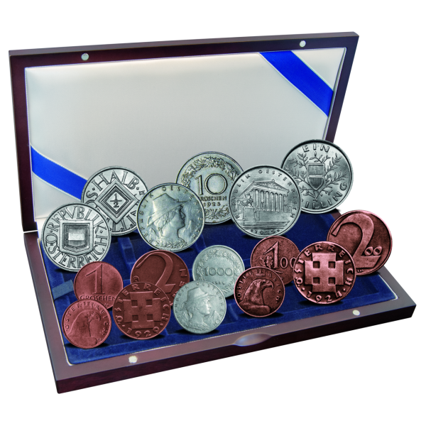 8 Kleinmünzen Österreich - Kassette