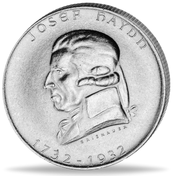 2 Schilling Joseph Haydn - Vorderseite Münze