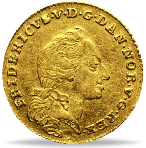 Königreich Dänemark, 12 Mark 1757-1765 W, König Frederick V. - Münze Vorderseite