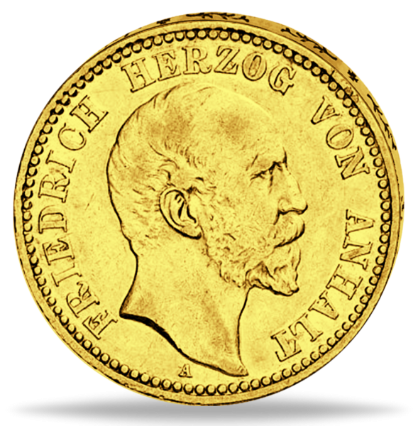10 Mark „Friedrich I. - 1896 A Jaeger 180 Gold - Münze Vorderseite