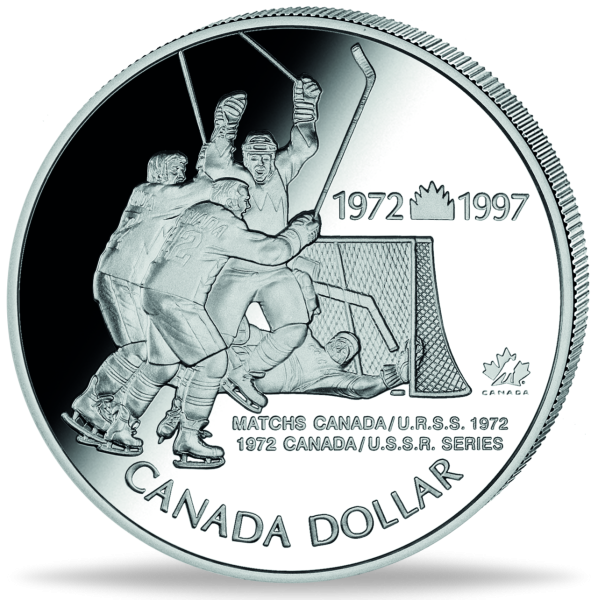 1 Dollar 1997, Eishockey-Summit Kanada gegen UDSSR - Münze Vorderseite
