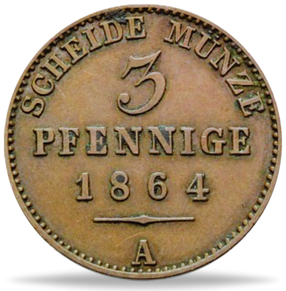 3 Pfennig Reuss sämtliche Linien 1841-68 - Münze Vorderseite