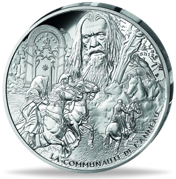 10 Euro Die Gefährten, Herr der Ringe - Münze Vorderseite
