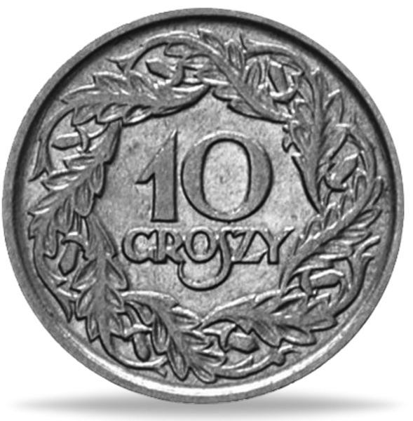 Polen 10 Groszy 1923 - Münze Vorderseite