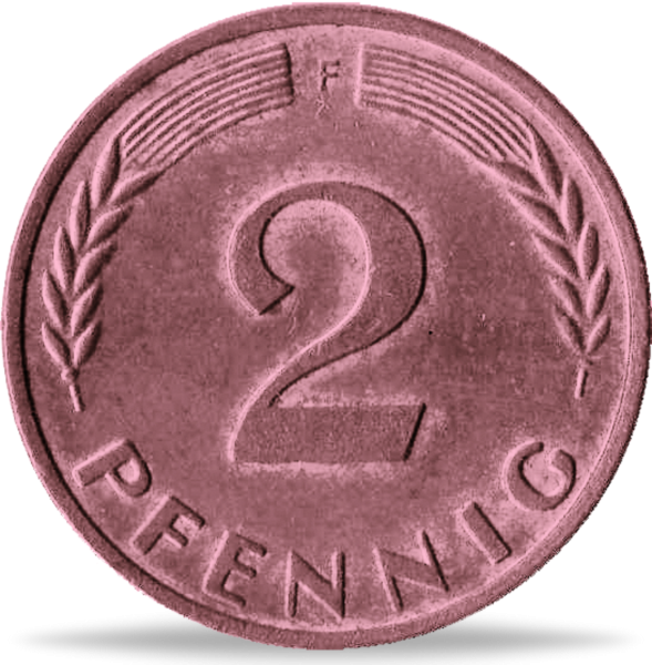 Deutschland, 2 Pfennig Bundesrepublik Deutschland (J. 381) - Münze Vorderseite