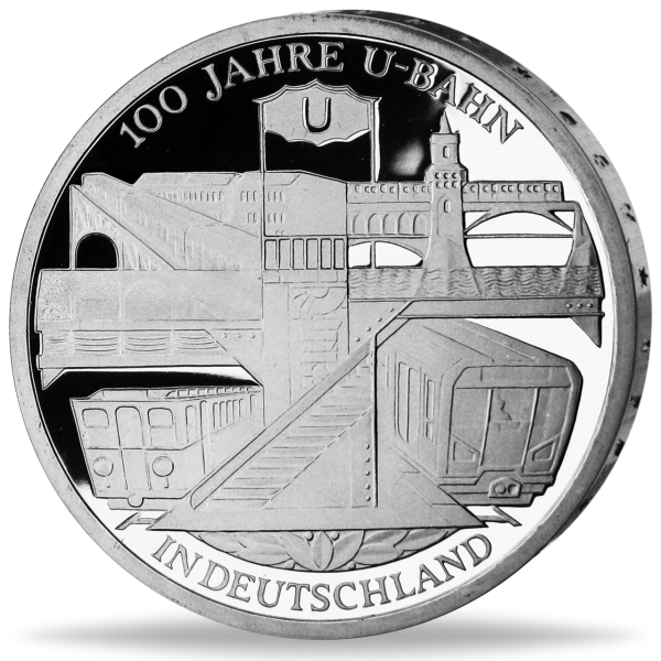 10 Euro 100 Jahre U-Bahn in Deutschland - Vorderseite Münze