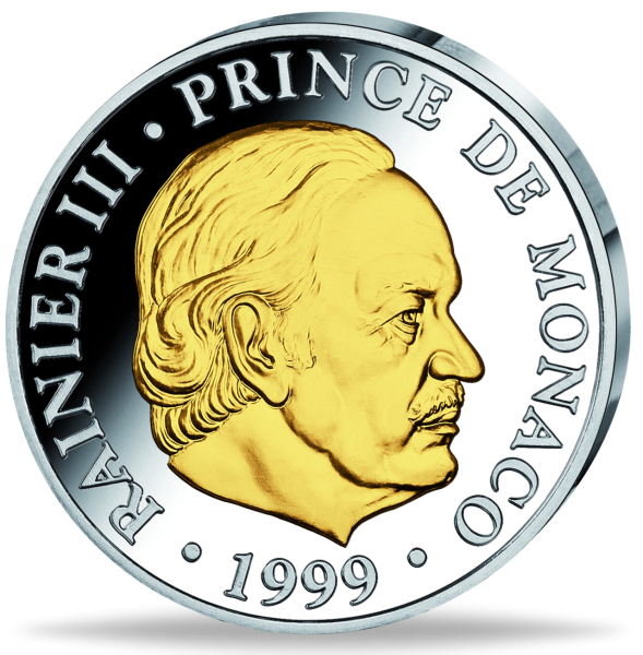 Fürstentum Monaco 100 Francs 1999 Regierungs-Jubiläum Rainier Münze Vorderseite