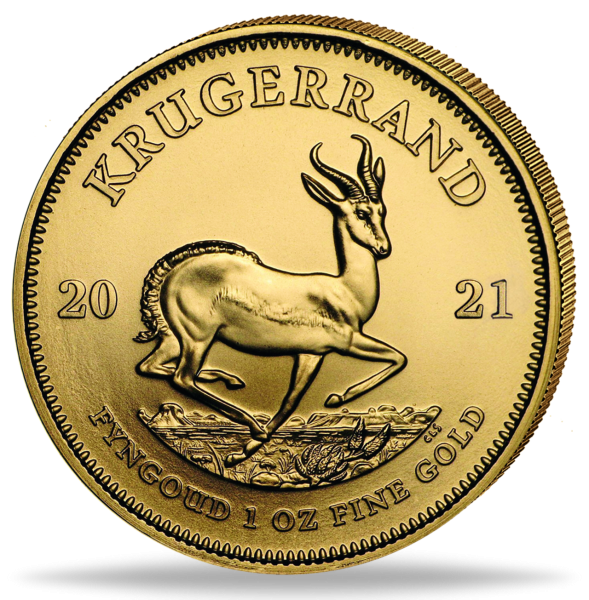 Südafrika Krügerrand 1 Unze Gold 2021 - Münze Vorderseite