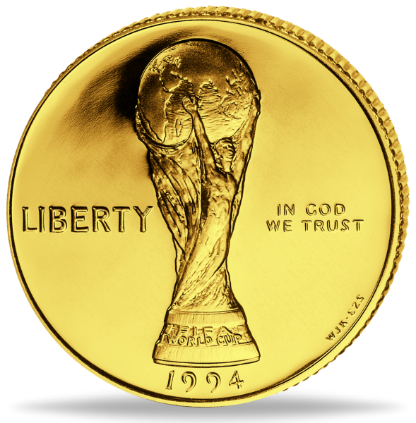5 Dollar Fußball WM - Münze Vorderseite
