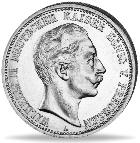 Preußen 2 Mark „Kaiser Wilhelm II.“ 1893 - Silber - Münze Vorderseite