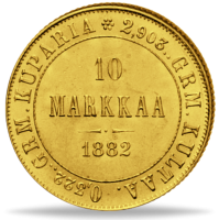 10 Markkaa 1878-1913 - Vorderseite Münze 10 Markkaa 1878-1913 - Vorderseite Münze