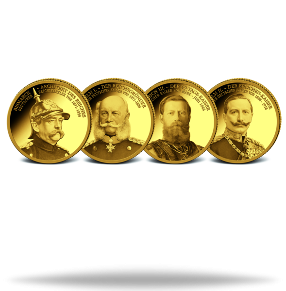 Komplettsatz Goldgedenkpraegungen 150 Jahre Deutsches Kaiserreich