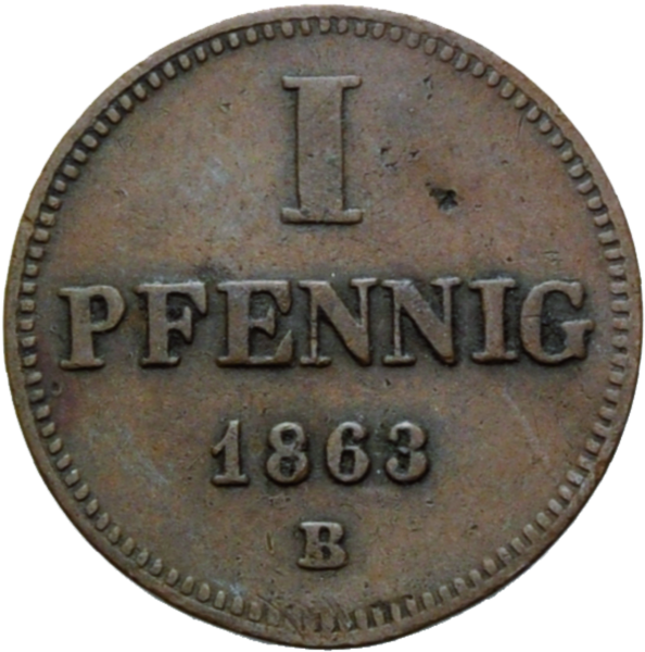 1 Pfennig Sachsen-Altenburg 1841-65 - Münze Vorderseite