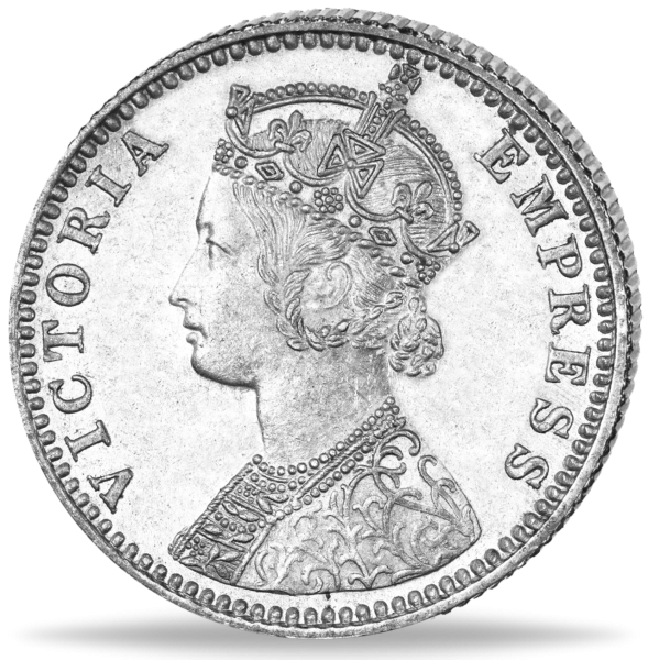 1 4 Rupie Victoria - Vorderseite Münze