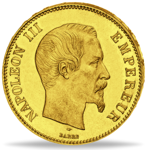 100 Francs Napoleon III Ohne Kranz - Vorderseite Münze