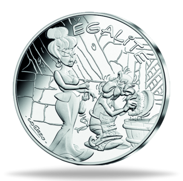 10 Euro Asterix Abwasch - Vorderseite Münze
