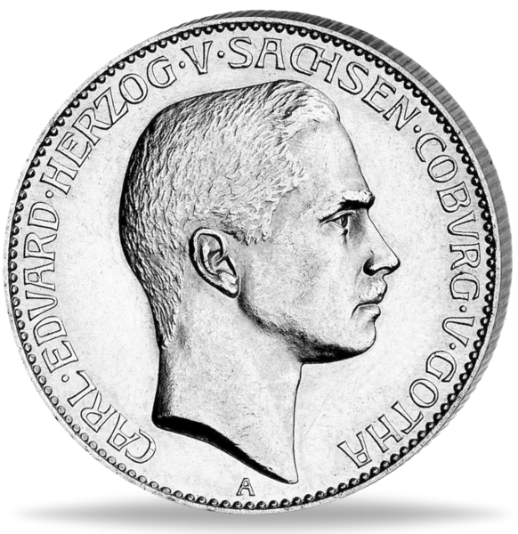 Sachsen-Coburg-Gotha, 2 Mark Carl Eduard - 1905 - Silber - Münze Vorderseite