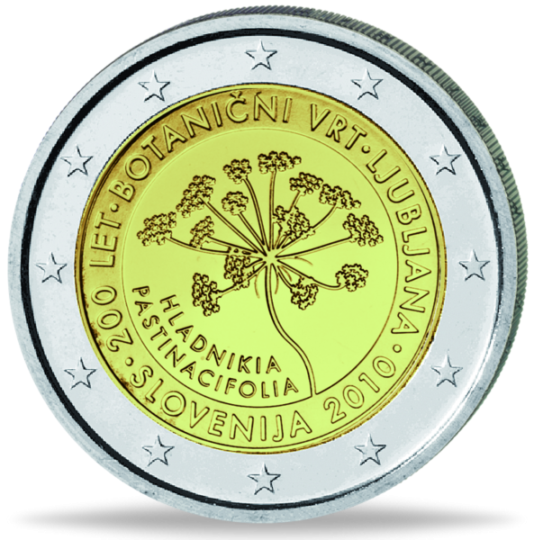 2 Euro Botanischer Garten in Ljubljana - Vorderseite