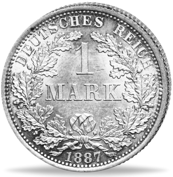 1 Mark Silbermünze des Deutschen Kaiserreichs - Vorderseite Münze