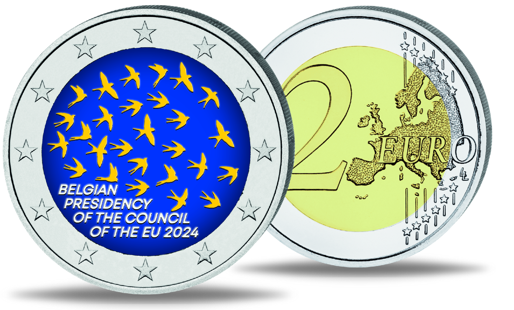 Luxus 2 Euro Munze Belgien Fotos