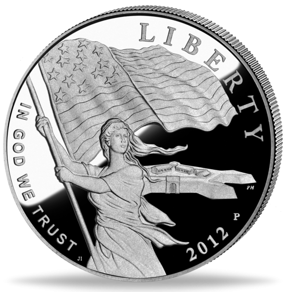 USA, 1 $ Star Spangled Banner Nationalhymne der USA, Silber - Münze Vorderseite