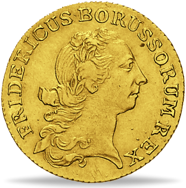 Friedrichs d'or 1771 A, König Friedrich II. der Große - Gold - Münze Vorderseite
