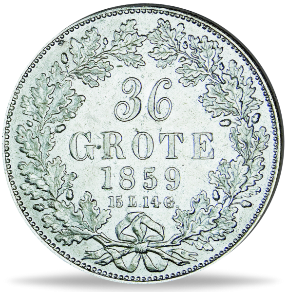 Freie Hansestadt Bremen, 36 Grote 1840-1859 (AKS 1) - Münze Vorderseite