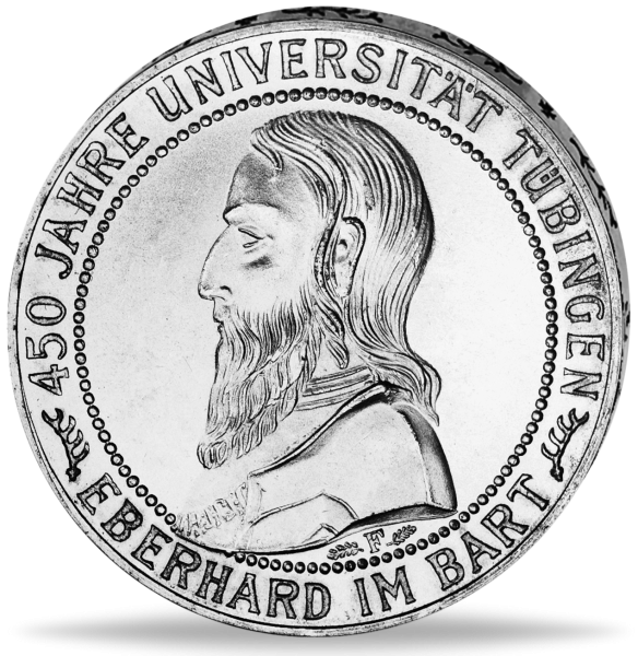 5 Reichsmark Universität Tübingen (Jaeger 329) 1927 - Silber - Münze Vorderseite