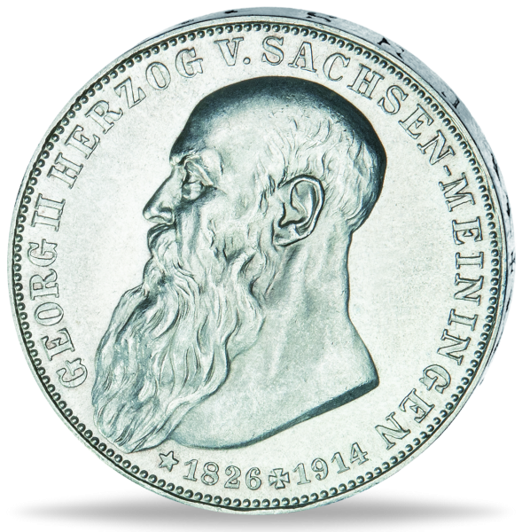 Georg II Sachsen Meiningen - Vorderseite Münze