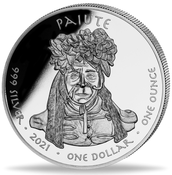1 Dollar Paiute Utah Vorderseite Münze