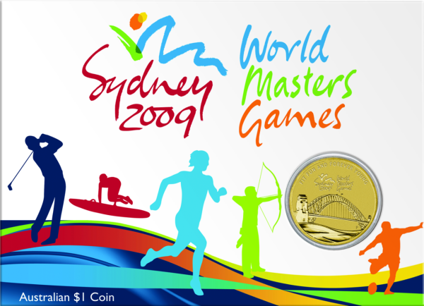 Australien, 1 Dollar World Masters Games Sydney 2009 - Münze in Coincard