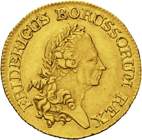 Preußen, Friedrich d'or 1784, König Friedrich II. der Große - Münze Vorderseite