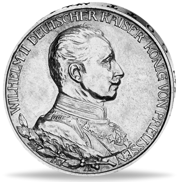 3 Mark Wilhelm II. Regierungsjubiläum - Vorderseite Münze