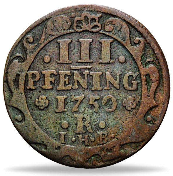 Hansestadt Rostock, 3 Pfennig 1702-1761 - Münze Vorderseite