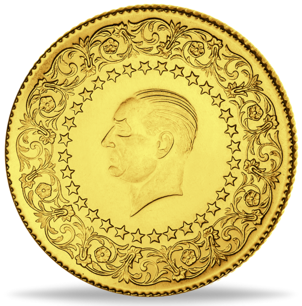 100 Piaster Atatürk de Luxe - Münze Vorderseite