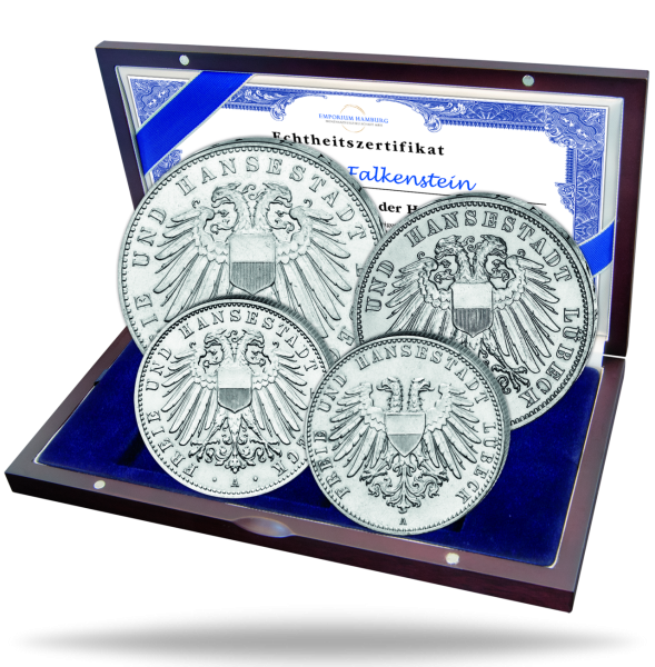 Kaiserreich Silber Hansestadt Lübeck Komplettangebot - Satzbild