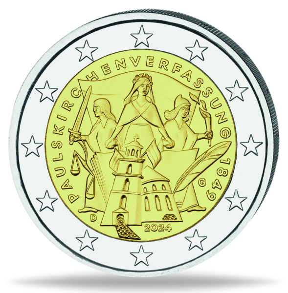 Deutschland, 2 Euro 175 Jahre Paulskirchenverfassung - Münze Vorderseite